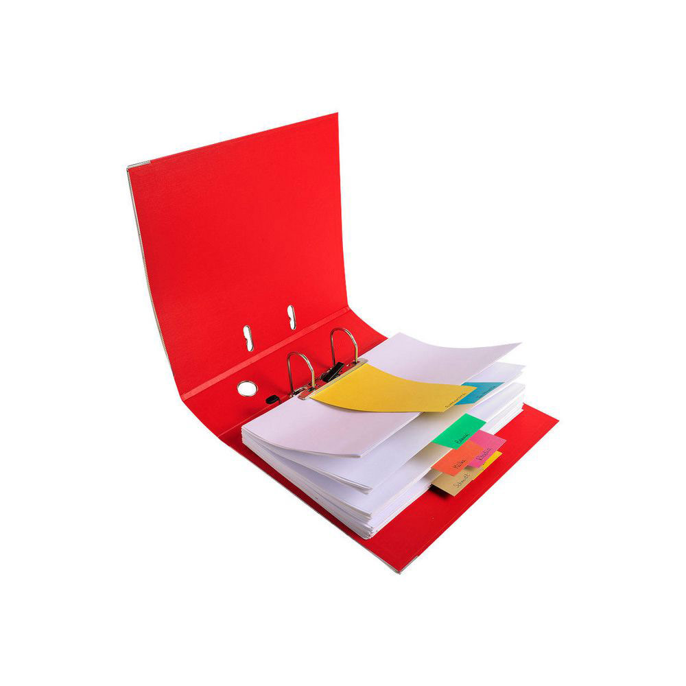 INTERCALAIRES TRAPEZE EXACOMPTA - COLORIS ASSORTIS - PERFORATION 2 TROUS - PAQUET DE 100