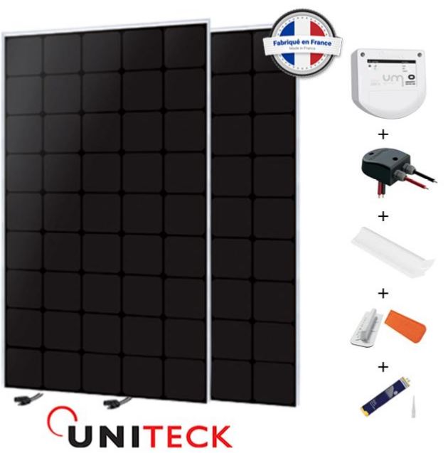 Kit solaire 12v camping-car 220w uniteck back-contact_0