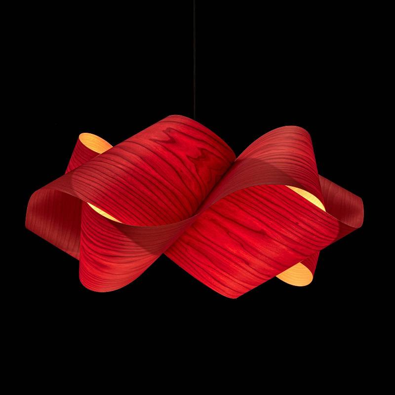 LZF LAMPS LZF SWIRL SUSPENSION, CÂBLE NOIR Ø 54 CM ROUGE