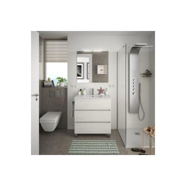 MEUBLE DE SALLE DE BAIN FUSSION LINE 800 3 TIROIRS SBIANCATO 797 X 868 X 450 MM - SALGAR 23266