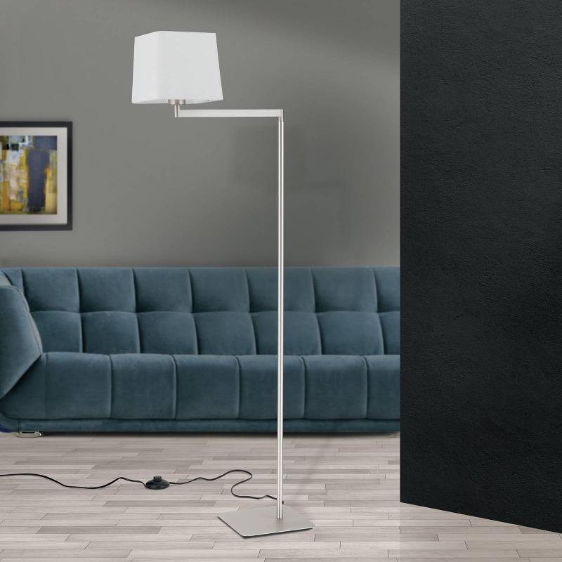 ORION LAMPADAIRE TEXTILE CARLTON, NICKEL MAT
