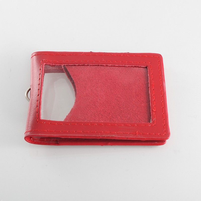 Porte-badge simili cuir vertical - Pour 2 cartes format CB (86 x 54 mm) - Lot de 10_0