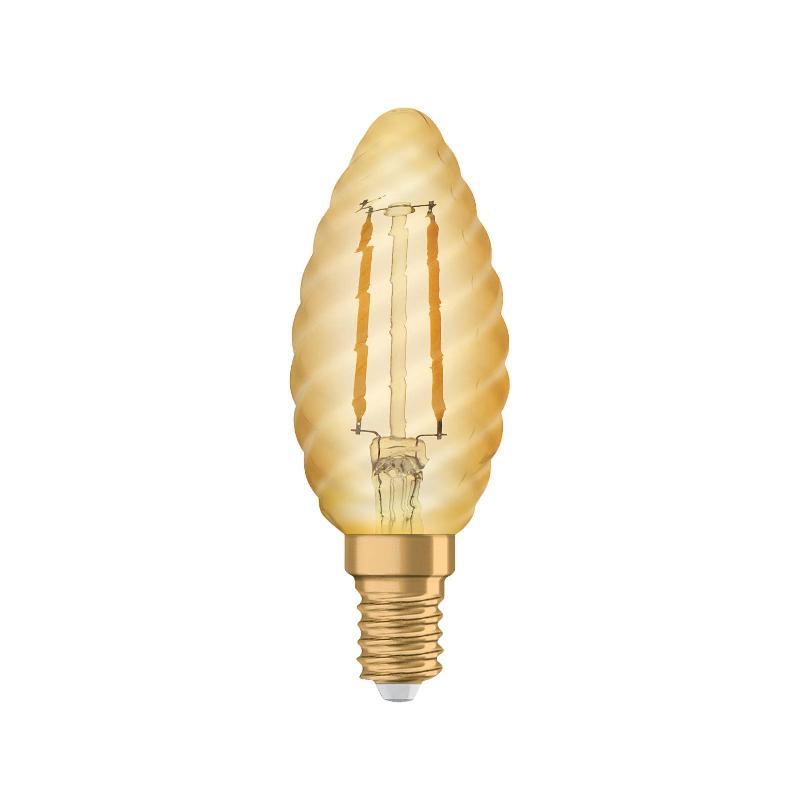RADIUM LED ESSENCE AMBIANTE E14 2,5W RAINURÉ DORÉ