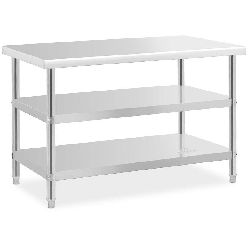 Royal Catering - Royal Catering RCAT-120/70-PS3SH Table de travail inox Table de travail en inox Table de travail cuisine 120 x 70 x 5 cm 200 kg 2 - m_0