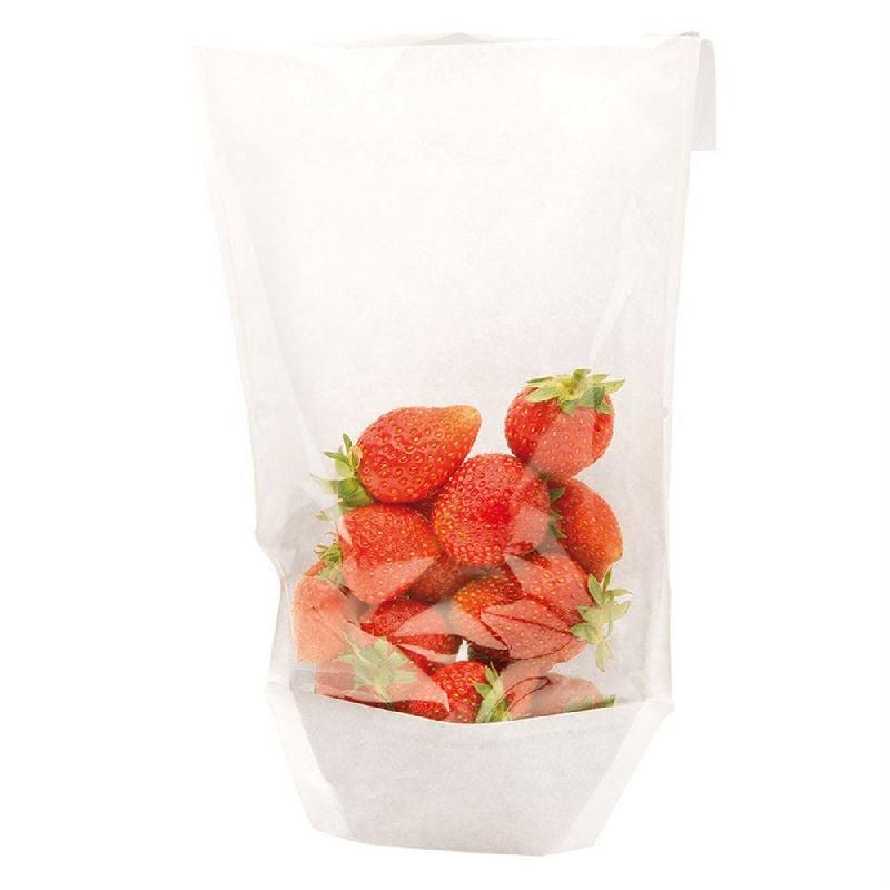 Sachet à large fenêtre papier kraft blanc 14x24/21x3,5cm - par 100_0