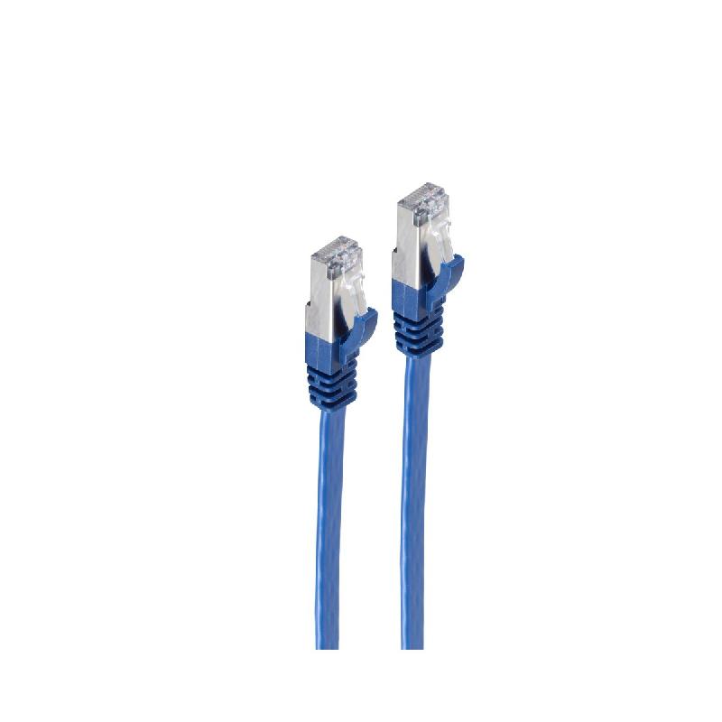 Shiverpeaks Câble patch plat BASIC-S U/FTP, Cat. 6A, 15,00 m - bleu 4017538060365_0
