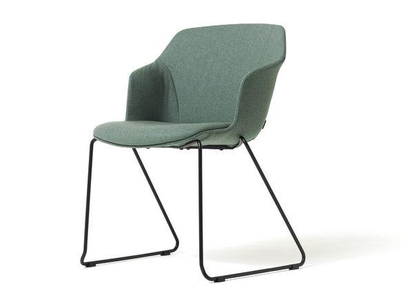 Lot de 2 chaises Clop pied luge tapissées_0