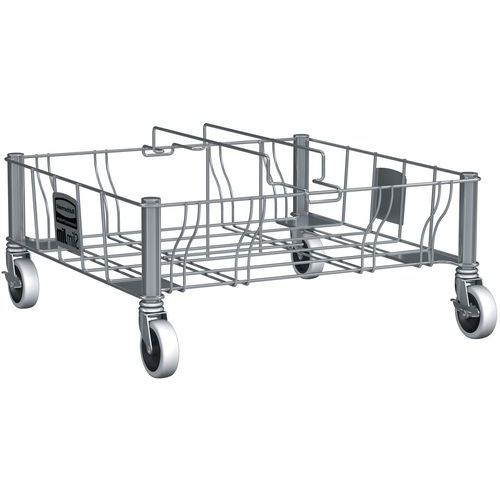 SOCLE DOUBLE SLIM JIM EN INOX - RUBBERMAID
