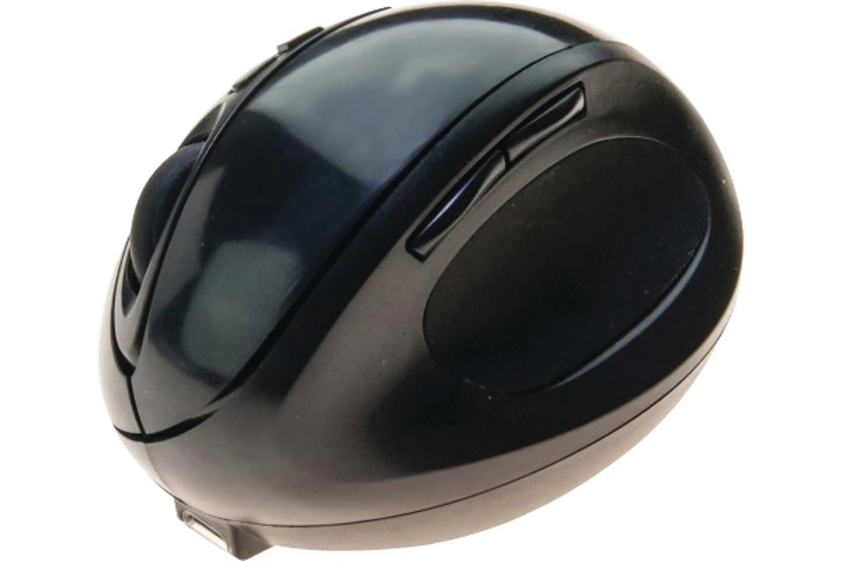 SOURIS ERGONOMIQUE SANS FIL NANO USB RECHARGEABLE NOIRE