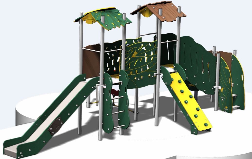Structure de jeux combinées 3 tours Ama'Zone - AMA31206I - CREA Equipements - pour enfants de 2 à 12 ans, capacité 22 enfants_0