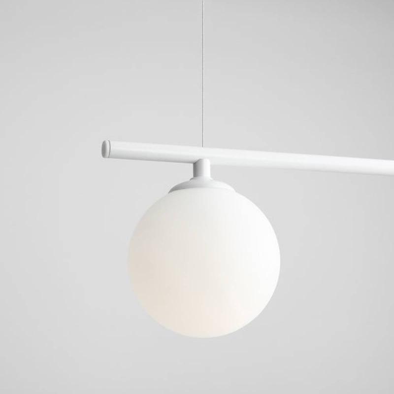 ALDEX SUSPENSION BERYL, TROIS LAMPES, BLANCHE