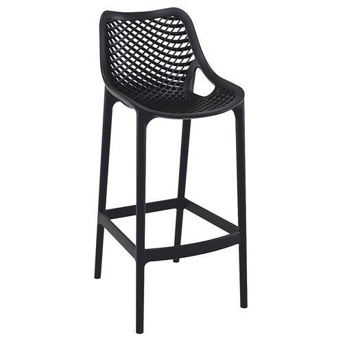 TABOURET HAUT POLYPROPYLÈNE AIR NOIR - STAMP