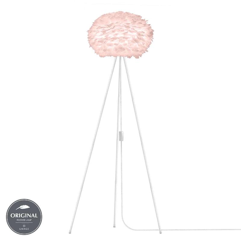 UMAGE EOS MEDIUM LAMPADAIRE ROSE TRÉPIED BLANC