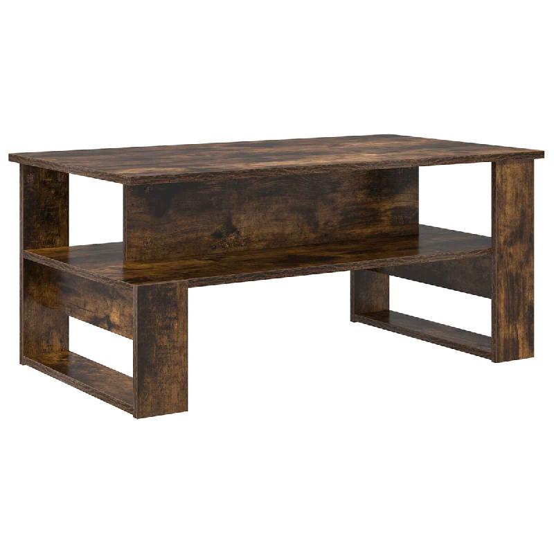 VidaXL Table basse Chêne fumé 90 x 50 x 40 cm Bois d'ingénierie Modèle Atlas Focus Élite - 8000216_0
