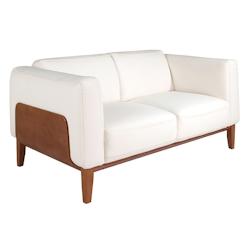AC ANGEL CERDA Angel Cerdá Canapé 2 places en cuir blanc 6118C 159 x 92 x 77 - blanc fourrure 8435631020103_0