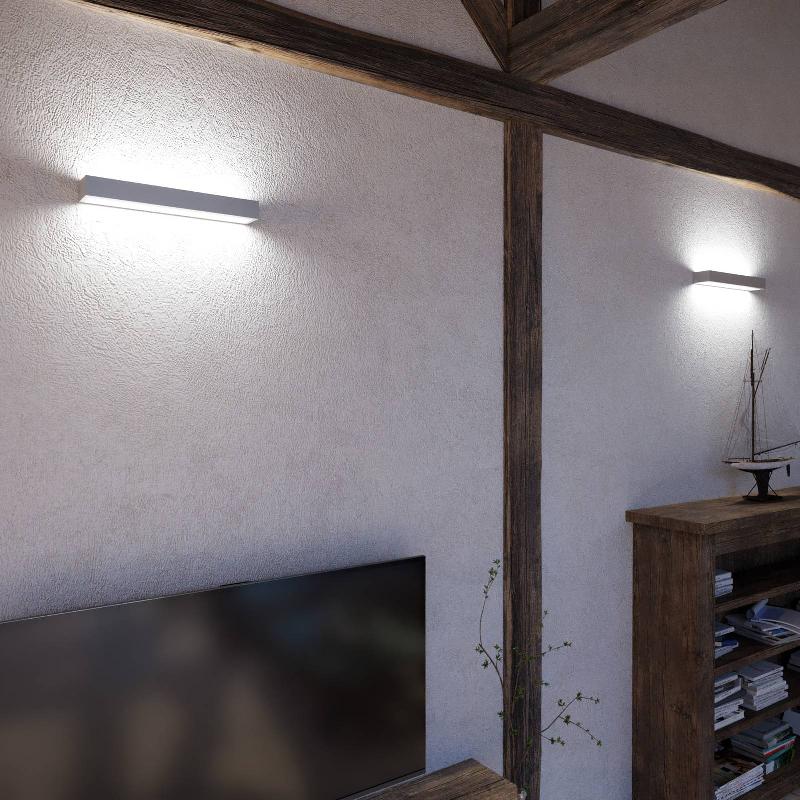MCJ APPLIQUE MURALE LED MERA, LARGEUR 40 CM, ALUMINIUM, 4.000 K