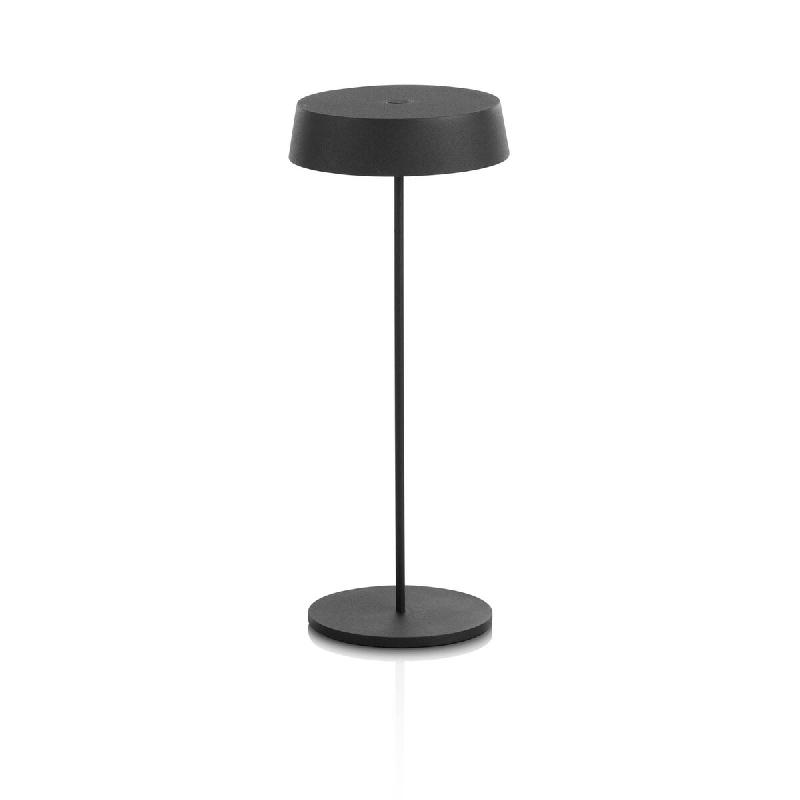 AQA Design Lampe de table NORRIS rechargeable noire en métal L.12 P.12 H.29,5 - noir métal MP04135_0