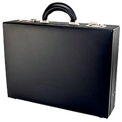 ATTACHÉ-CASE À SOUFFLET SYNTHÉTIQUE RIGIDE MONOLITH NOIR