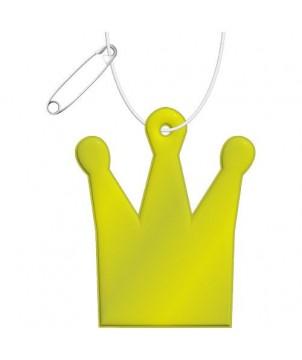 ATTACHE RÉFLÉCHISSANTE EN TPU EN FORME DE COURONNE H-12 RFX - JAUNE NÉON - ACCESSOIRES DE SÉCURITÉ PUBLICITAIRES
