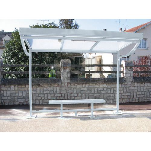 AUVENT NEW GRAND LIEU 4 X 160 M + 1 BANC MÉTAL - GRIS ALU - ABRI PLUS