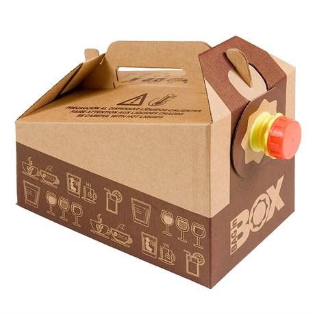 BAG IN BOX 5 L CARTON MARRON (VENDU PAR 25)