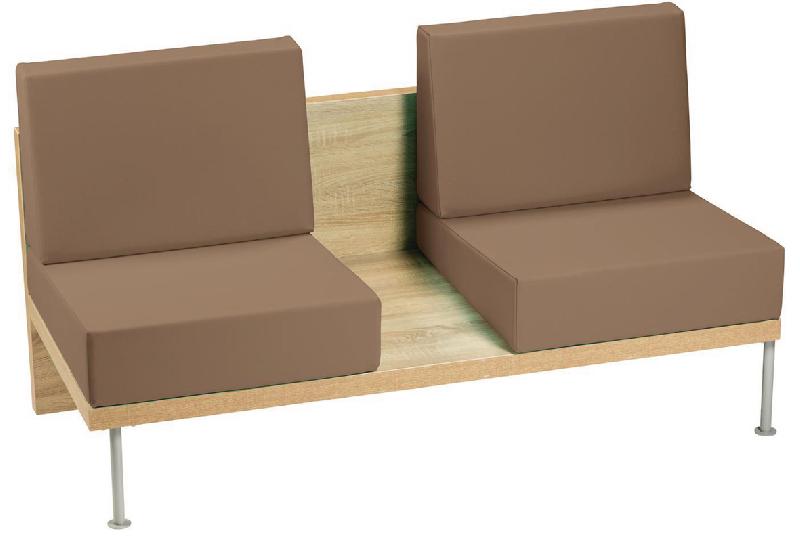 BANQUETTE 2 PLACES FAAR PVC URBAN TERRE - MANUTAN COLLECTIVITÉS