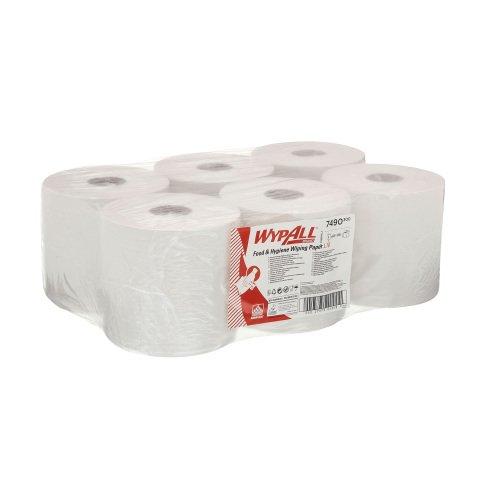 BOBINE WYPALL ESSUYAGE INDUSTRIEL L10 7490 BLANCHE - COLIS DE 6