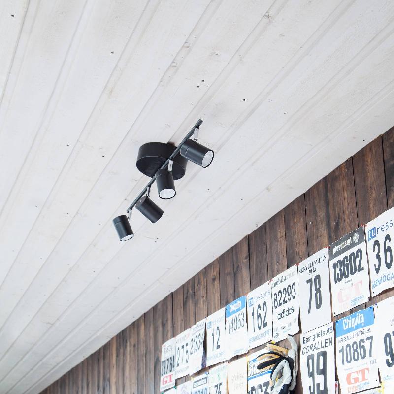 BY RYDÉNS CORRECT SPOT POUR PLAFOND X4 NOIR MAT