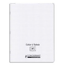 CAHIER 24X32, 96 PAGES, 90G, RÈGLURE 5X5, COUVERTURE POLYPRO INCOLORE AVEC RABAT - LOT DE 10