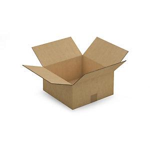 CAISSE CARTON BRUNE DOUBLE CANNELURE RAJA 30X30X15 CM