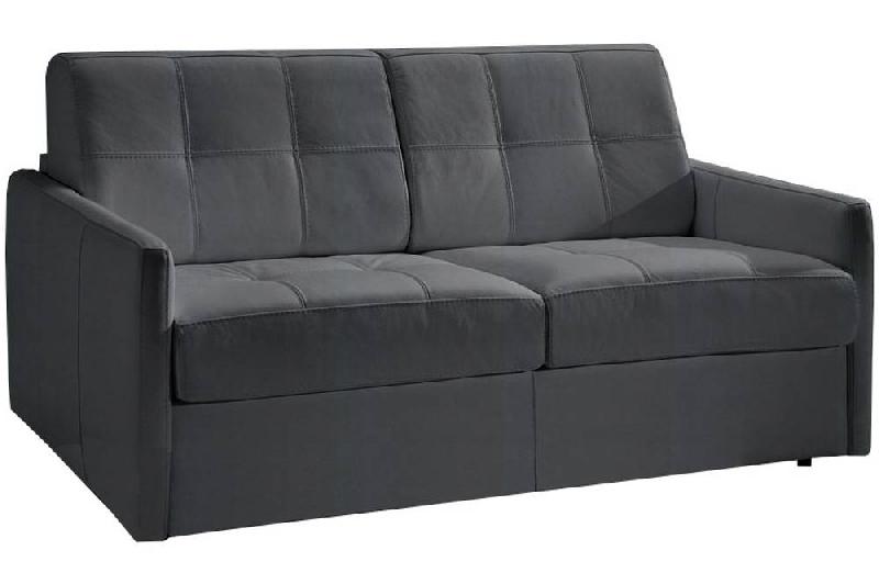 CANAPÉ LIT CUBE CONVERTIBLE EN MICROFIBRE GRAPHITE COUCHAGE 120CM EXPRESS MATELAS 16 CM_0