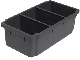 Casier pour tiroir 162x324x108 - plastique résistant aux chocs - gris - 10530-03_0