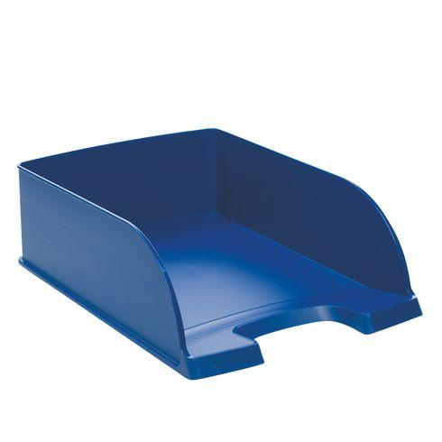 LOT DE 4 - CORBEILLE À COURRIER MAXI FORMAT LEITZ PLUS JUMBO BLEUE
