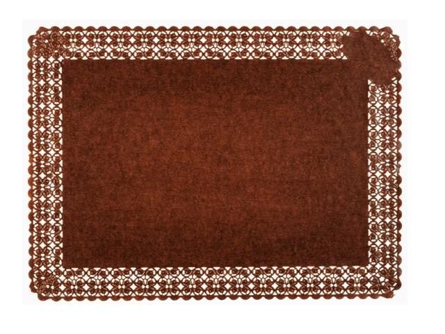 DENTELLES BRUNES RECTANGULAIRES COULEUR BRUN