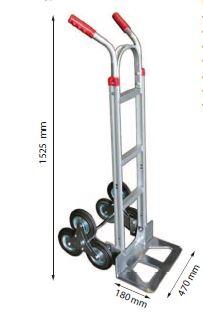 Diable en aluminium monte-escalier - 3 roues ST150-3W - Capacité 150 kg - Poids 17 kg_0