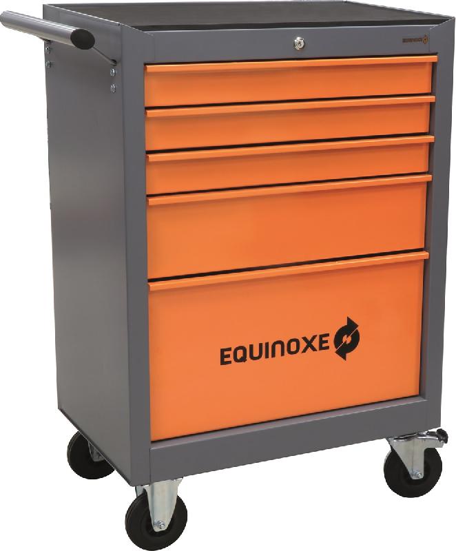 EQUINOXE - Servante d'atelier 5 tiroirs avec glissières télescopiques et fermeture centralisée - Réf. 09246_0