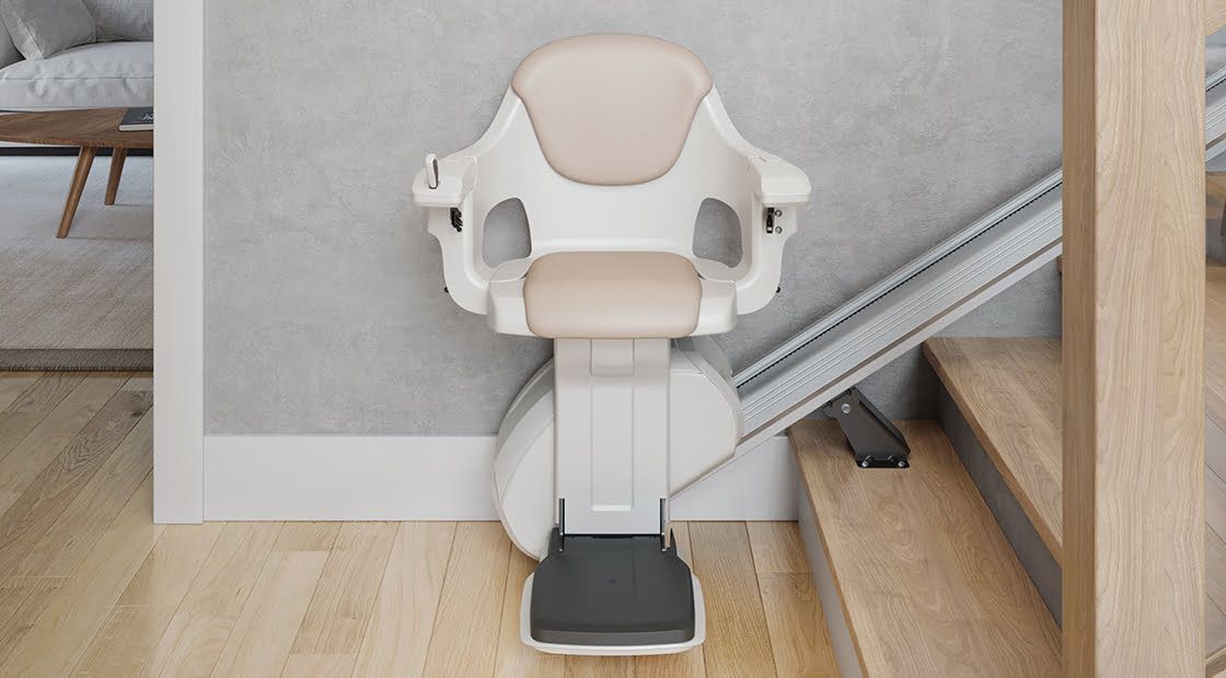 Fauteuil monte-escaliers droit HomeGlide - solution économique et robuste pour escaliers droits étroits_0