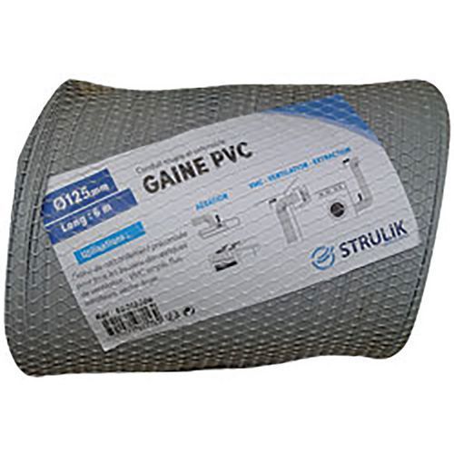GAINE SOUPLE PVC POUR VENTILATION EN FILET GRIS DE 125MM