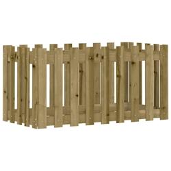 Helloshop26 - Jardinière bac lit surélevé plantes fleurs terrasse jardin de jardin design de clôture bois de pin imprégné marron 02_0039818 - 30_0