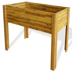 Helloshop26 - Jardinière lit surélevé plantes fleurs jardin bois massif 84 cm d'acacia 02_0001195 - 3000075601536_0