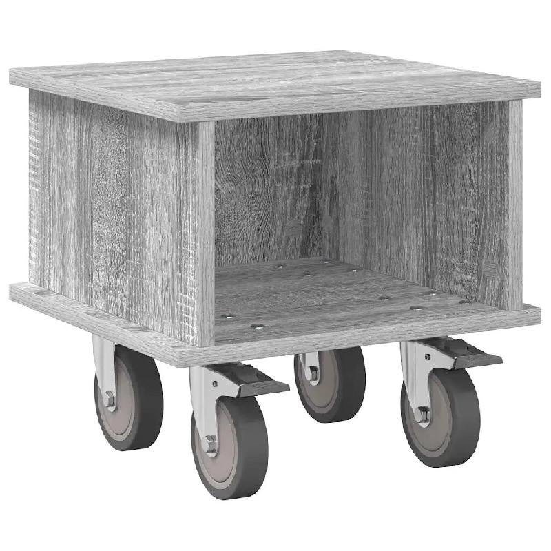 Helloshop26 - Meuble TV rectangulaire moderne rangement intérieur 37 x 35 x 35 cm en bois d'ingénierie gris sonoma 02_0054752 - gris Bois massif 300_0