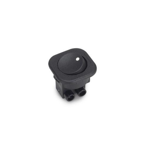 INTERRUPTEUR À ENCASTRER D21X21 - PLASTIQUE - 10 UNITÉS - NOIR EMUCA