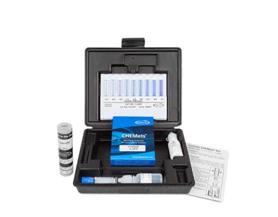 Kit d’analyse visuelle du Cyanure (libre), 0-0,1/0,1-1 ppm, type : CHEMets 30 ampoules, marque Chemetrics - Ref.: NBG019_0