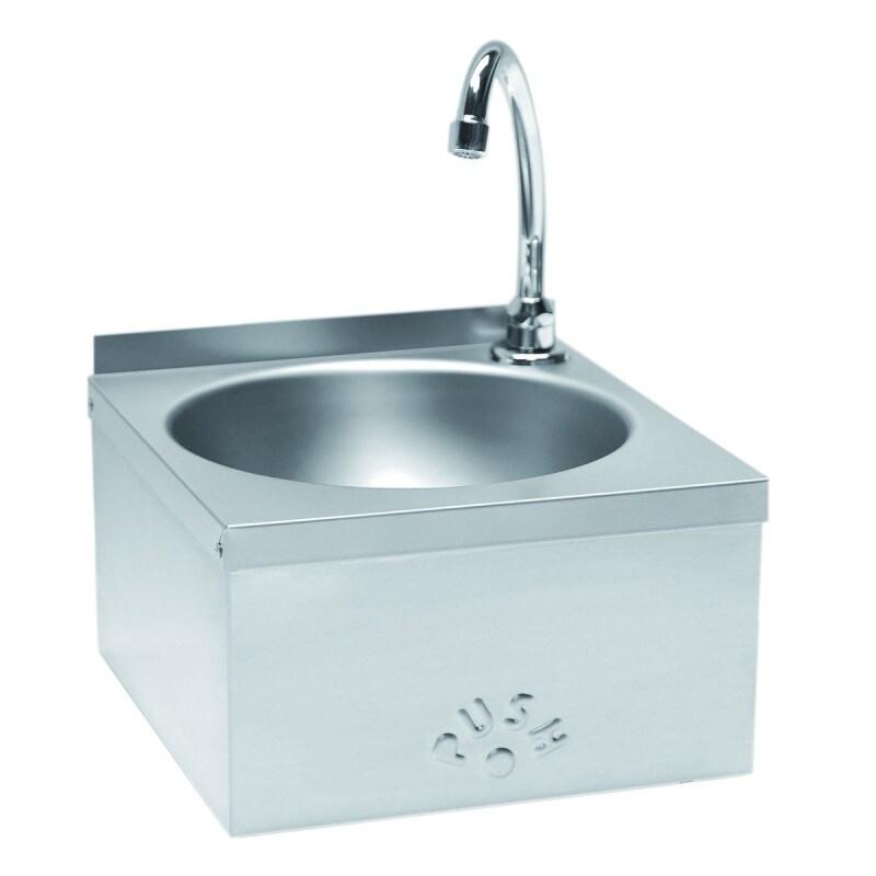 Lavabo mains - Commande genoux - Inox - Combisteel - 0641094332341_0