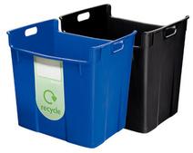 LEITZ BAC POUR MATÉRIAUX RECYCLABLES, 40 LITRES, GRIS_0