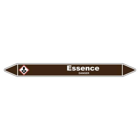 LOT DE 3 - MARQUEUR DE TUYAUTERIE - ESSENCE - NFX 08-105 - VINYLE LAMINÉ 355 X 37 MM