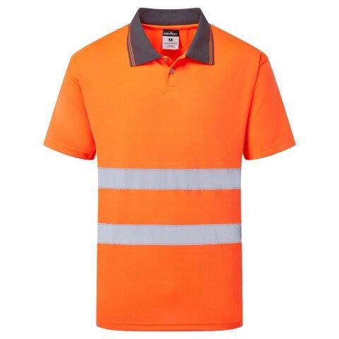 LOT DE 3 - PORTWEST ES477 ES1 ESSENTIAL POLO HAUTE VISIBILITÉ M/C ORANGE - TAILLE 4XL