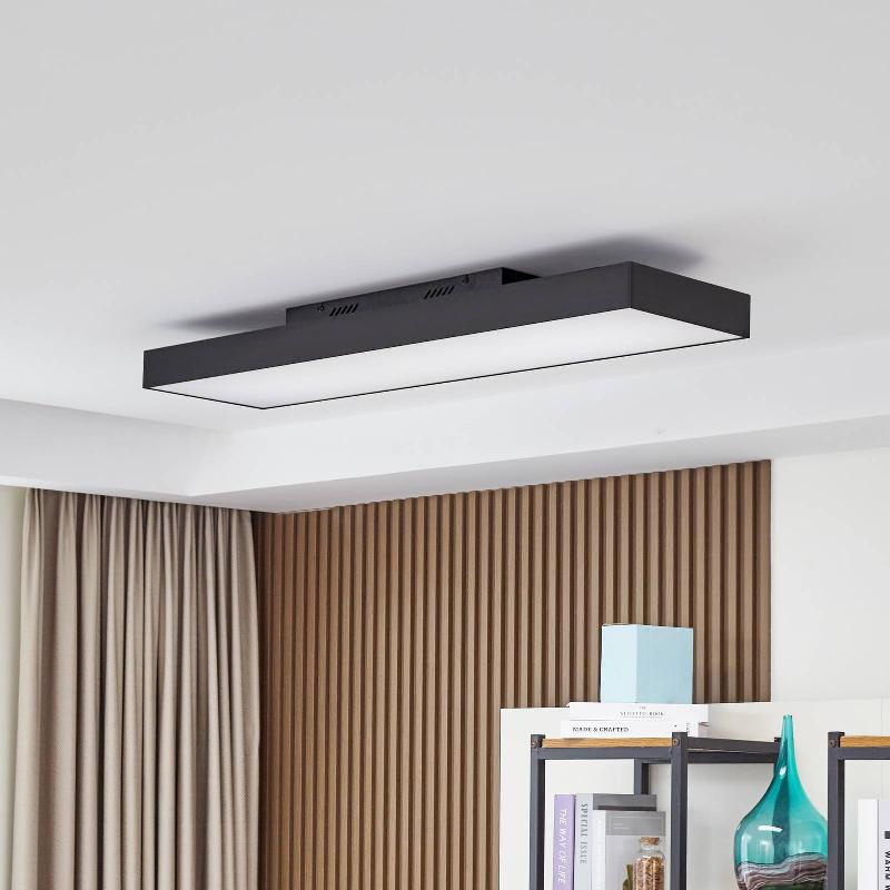 LUCANDE PLAFONNIER LED LEICY, NOIR, 100 CM, RGBIC, CCT