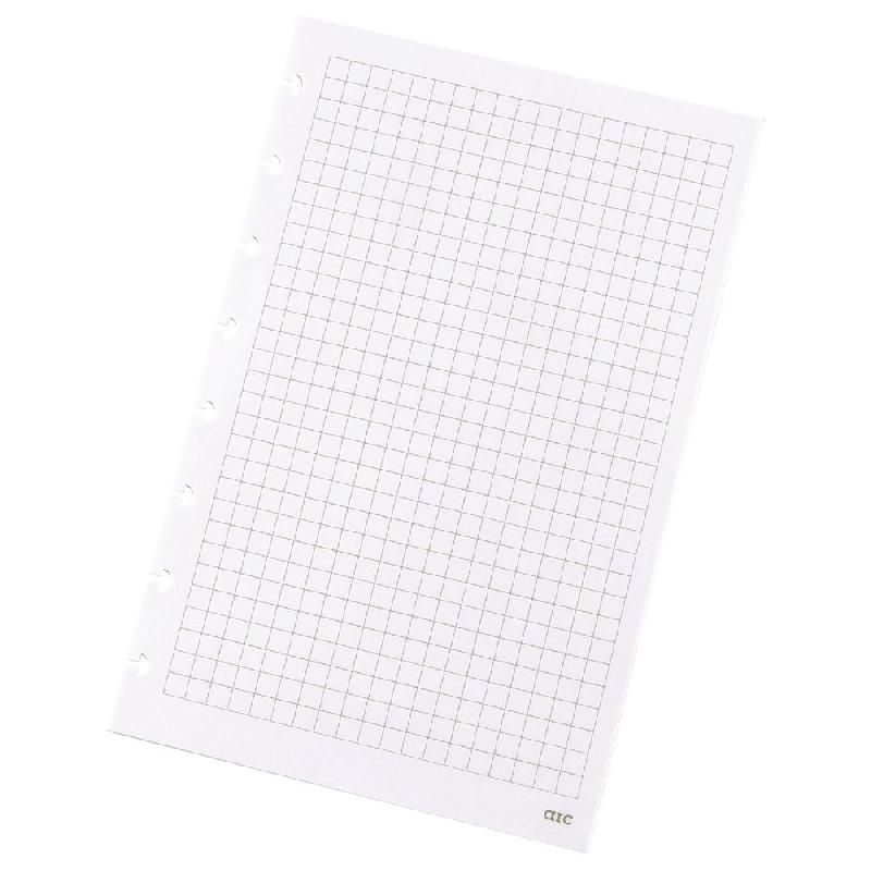 M BY STAPLES RECHARGE DE PAPIER GRAPHIQUE QUADRILLÉ ARC A5 50 FEUILLES BLANCHES