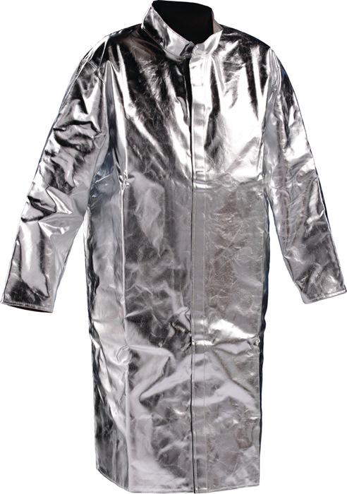 Manteau de sécurité JUTEC - Taille 56 - Argent - Mélange viscose-coton - Col levé - Certifié EN ISO 11612:2015_0